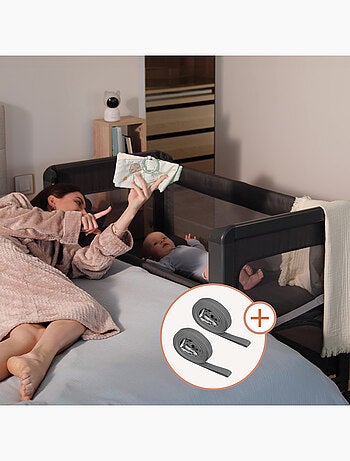 Cuna de viaje 3 en 1 LIONELO Patty - Cuna colecho - Parque infantil - Plegable - Colchón de alta den