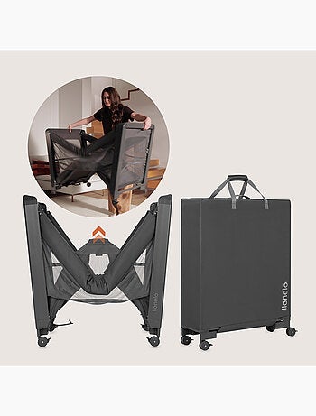 Cuna de viaje 3 en 1 LIONELO Patty - Cuna colecho - Parque infantil - Plegable - Colchón de alta den