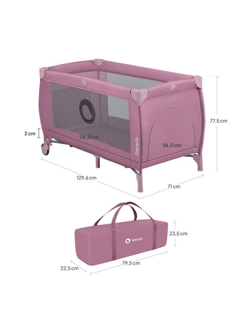 Cuna de viaje 3 en 1 LIONELO Stefi Plus - Parque infantil - Colchón de alta densidad - Ruedas - 0-36 - Kiabi