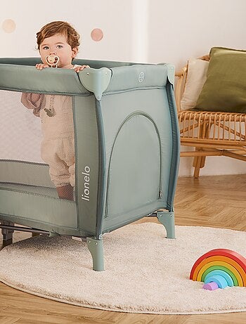 Cuna de viaje 3 en 1 LIONELO Stefi Plus - Parque infantil - Colchón de alta densidad - Ruedas - 0-36