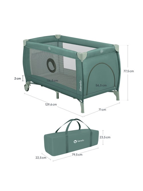 Cuna de viaje 3 en 1 LIONELO Stefi Plus - Parque infantil - Colchón de alta densidad - Ruedas - 0-36 - Kiabi