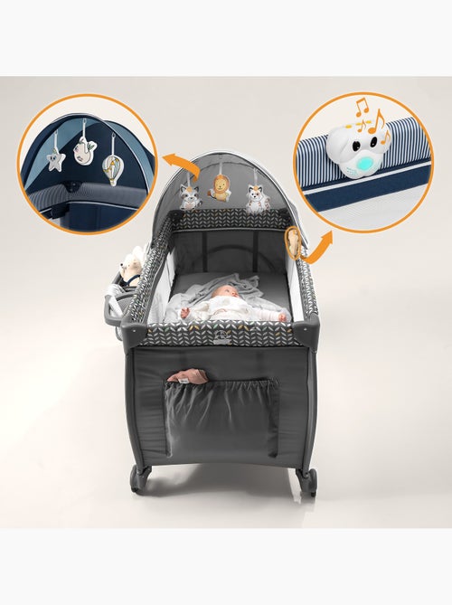 Cuna de viaje 3 en 1 LIONELO Sven Plus - Parque infantil - 0-36 meses - Cambiador - Mosquitera - Kiabi