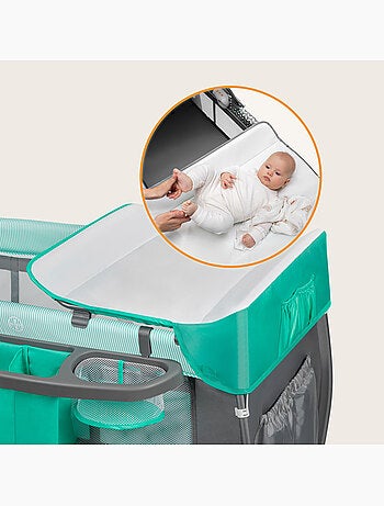 Cuna de viaje 3 en 1 LIONELO Sven Plus - Parque infantil - 0-36 meses - Cambiador - Mosquitera