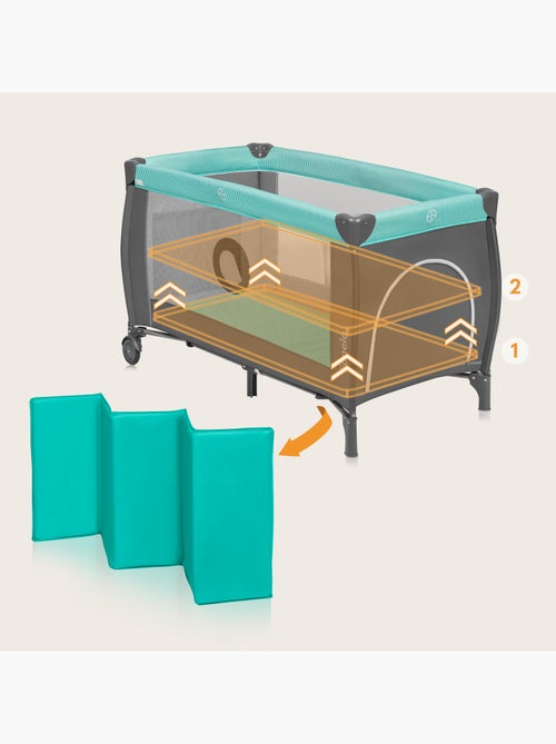 Cuna de viaje 3 en 1 LIONELO Sven Plus - Parque infantil - 0-36 meses - Cambiador - Mosquitera - Kiabi