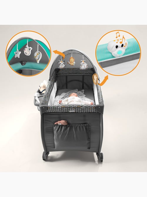 Cuna de viaje 3 en 1 LIONELO Sven Plus - Parque infantil - 0-36 meses - Cambiador - Mosquitera - Kiabi