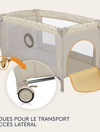 Cuna de viaje 3 en 1 LIONELO Sven Plus - Parque infantil - 0-36 meses - Cambiador - Mosquitera