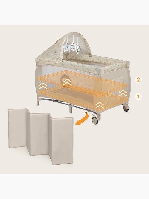 Cuna de viaje 3 en 1 LIONELO Sven Plus - Parque infantil - 0-36 meses - Cambiador - Mosquitera - Kiabi