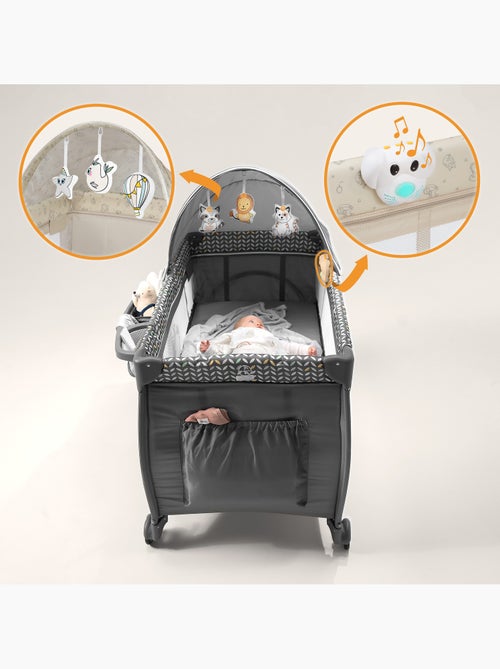 Cuna de viaje 3 en 1 LIONELO Sven Plus - Parque infantil - 0-36 meses - Cambiador - Mosquitera - Kiabi