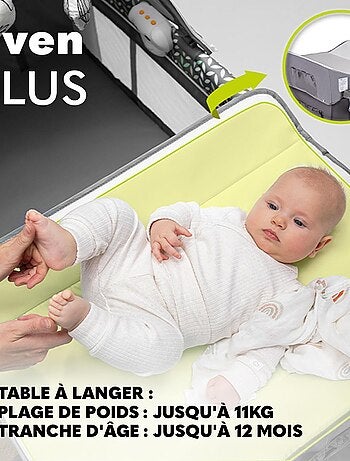 Cuna de viaje 3 en 1 LIONELO Sven Plus - Parque infantil - 0-36 meses - Cambiador - Mosquitera