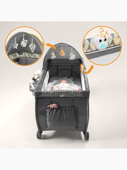 Cuna de viaje 3 en 1 LIONELO Sven Plus - Parque infantil - 0-36 meses - Cambiador - Mosquitera - Kiabi