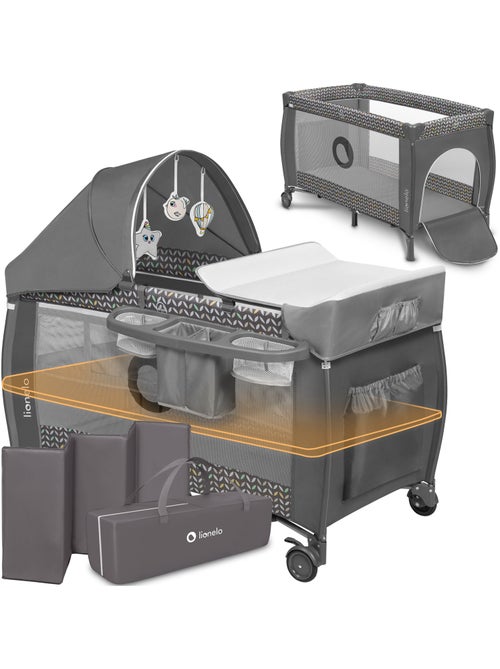 Cuna de viaje 3 en 1 LIONELO Sven Plus - Parque infantil - 0-36 meses - Cambiador - Mosquitera - Kiabi Cuna de viaje 3 en 1 LIONELO Sven Plus - Parque infantil - 0-36 meses - Cambiador - Mosquitera - Kiabi