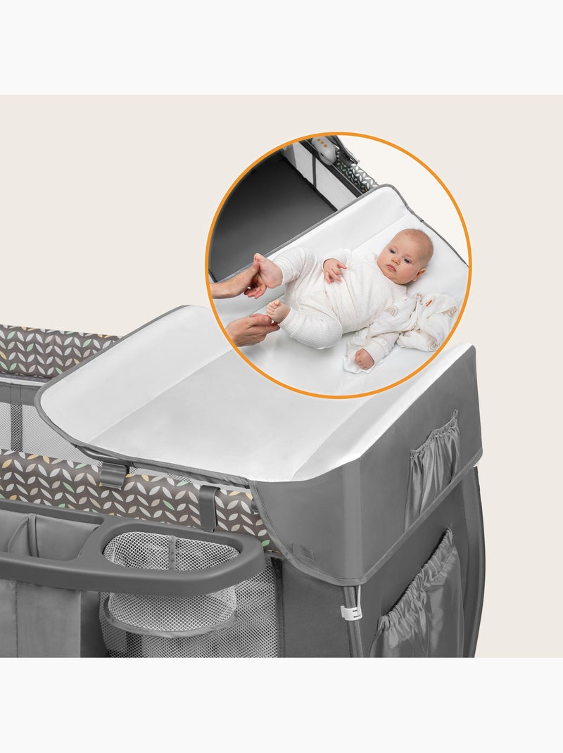 Cuna de viaje 3 en 1 LIONELO Sven Plus - Parque infantil - 0-36 meses - Cambiador - Mosquitera Gris - Kiabi