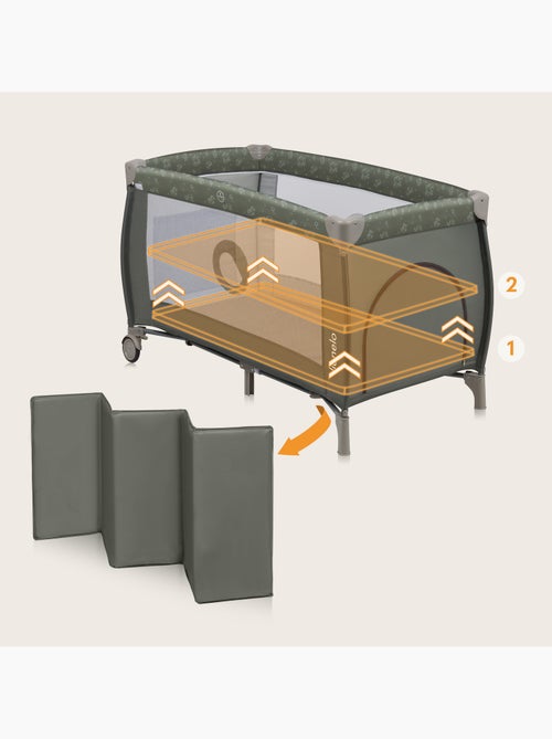 Cuna de viaje 3 en 1 LIONELO Sven Plus - Parque infantil - 0-36 meses - Cambiador - Mosquitera - Kiabi