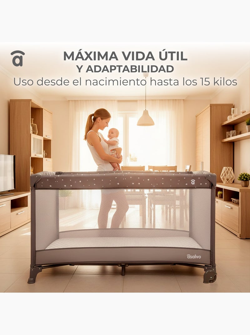 Cuna de Viaje Baleares 2 Asalvo Beige - Kiabi