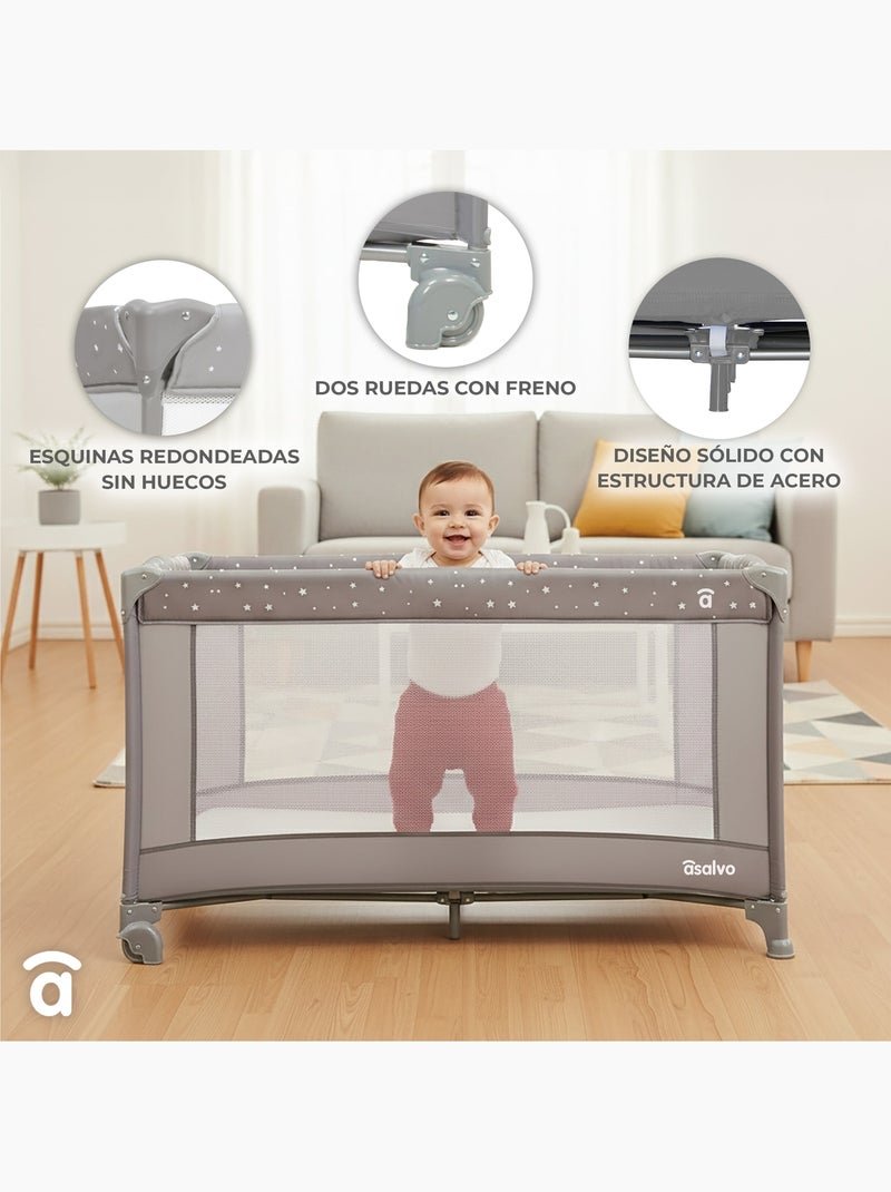 Cuna de Viaje Baleares 2 Asalvo Beige - Kiabi