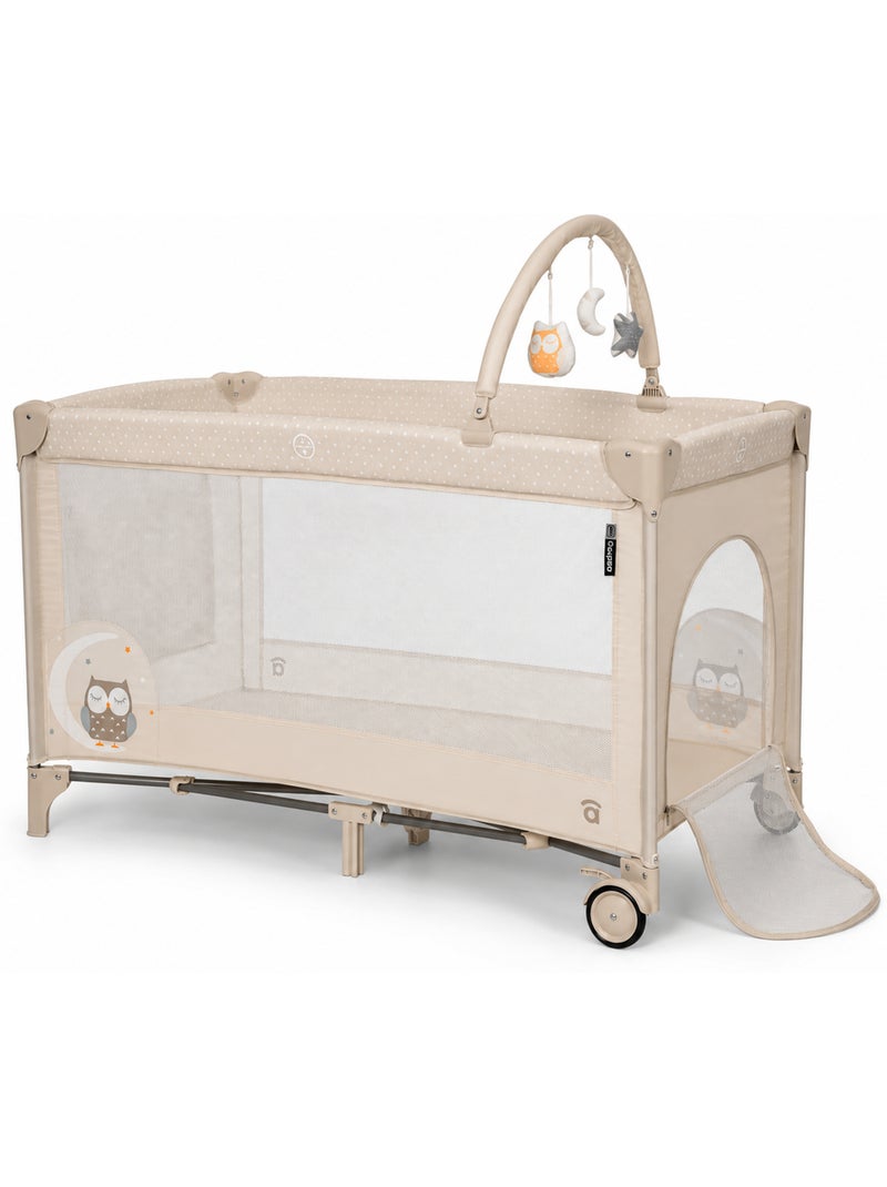 Cuna de viaje Complet Dúo Búho Asalvo Beige - Kiabi