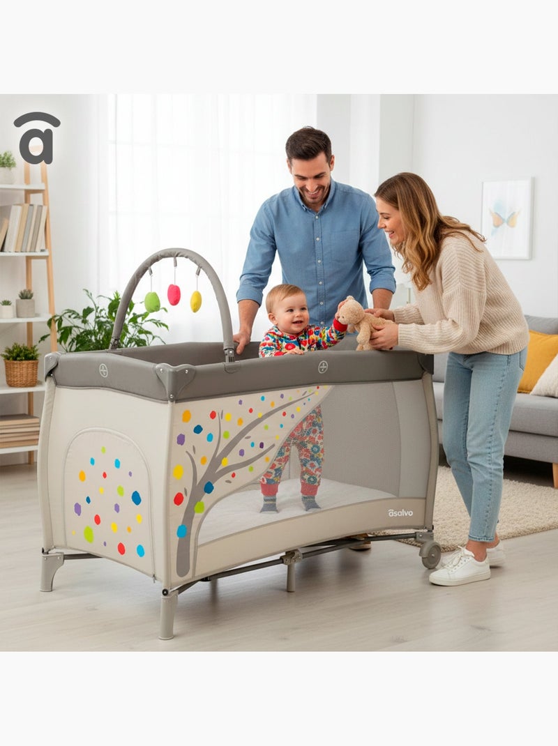 Cuna de viaje Completa Árbol Asalvo Beige - Kiabi