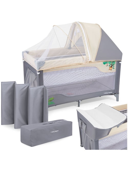 Cuna de viaje con cambiador mosquitera y ruedas HyperMotion - Kiabi