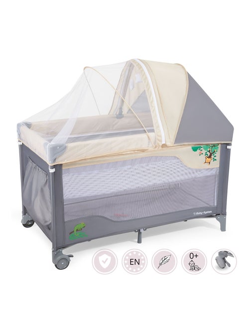 Cuna de viaje con cambiador mosquitera y ruedas HyperMotion - Kiabi