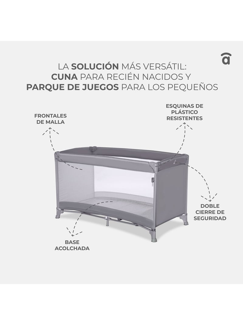 Cuna de viaje Creta Asalvo Gris - Kiabi