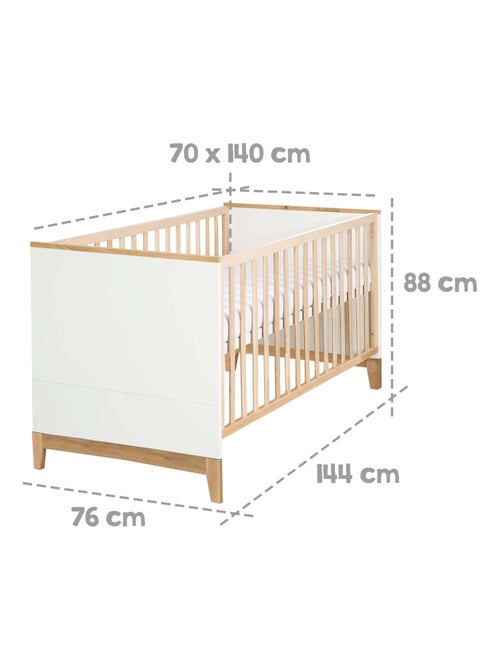 Cuna evolutiva - Diseño escandinavo - Altura ajustable - 0 a 7 años - 'Roba finn' - Kiabi