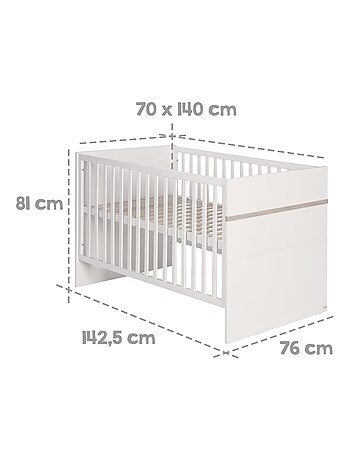 Cuna evolutiva con cajón - Convertible en cama infantil - Altura ajustable - 'Roba moritz'