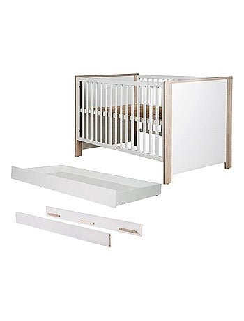 Cuna evolutiva con cajón - Convertible en cama infantil - Altura ajustable - 'Roba olaf'