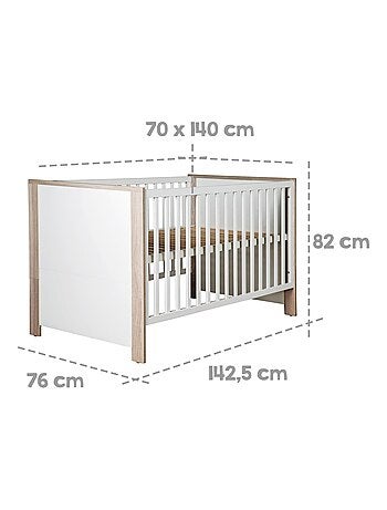 Cuna evolutiva con cajón - Convertible en cama infantil - Altura ajustable - 'Roba olaf'