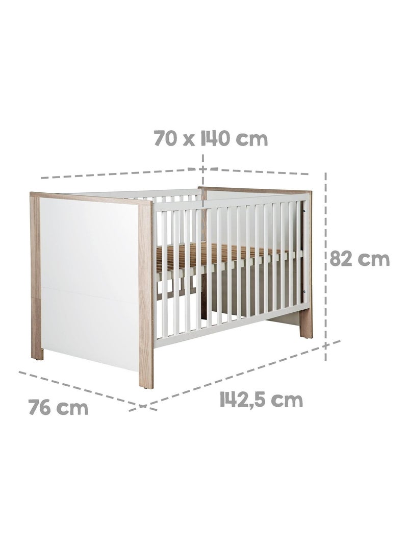 Cuna evolutiva con cajón - Convertible en cama infantil - Altura ajustable - 'Roba olaf' Blanco - Kiabi