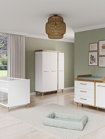 Cuna evolutiva convertible en cama infantil - Diseño escandinavo - Altura ajustable - 'Roba smile'