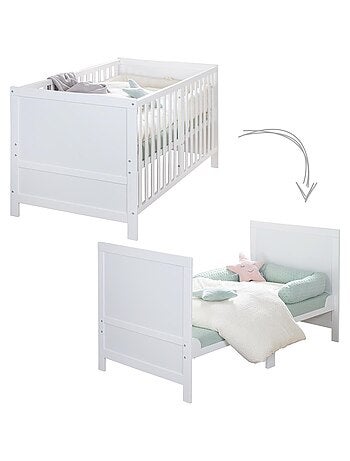 Cuna evolutiva convertible en cama infantil hasta 7 años - Altura ajustable - 'ROBA Easy Sleep'