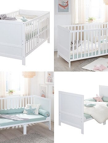 Cuna evolutiva convertible en cama infantil hasta 7 años - Altura ajustable - 'ROBA Easy Sleep'