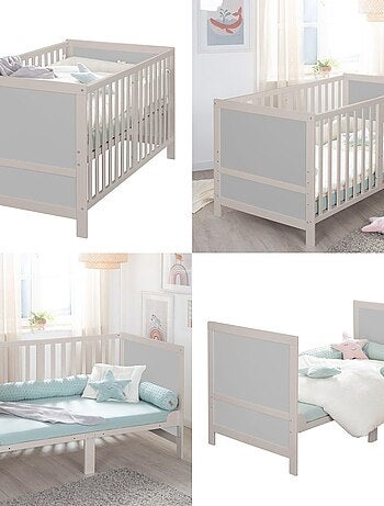 Cuna evolutiva convertible en cama infantil hasta 7 años - Altura ajustable - 'ROBA Easy Sleep'