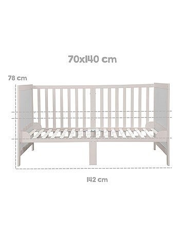 Cuna evolutiva convertible en cama infantil hasta 7 años - Altura ajustable - 'ROBA Easy Sleep'
