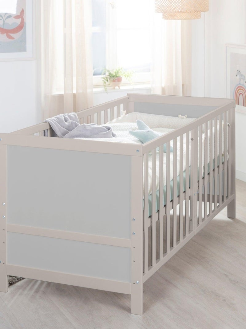 Cuna evolutiva convertible en cama infantil hasta 7 años - Altura ajustable - 'ROBA Easy Sleep' Gris claro - Kiabi