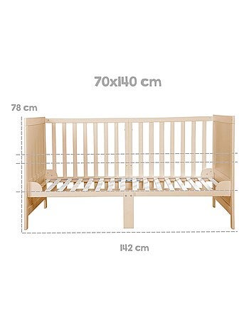Cuna evolutiva convertible en cama infantil hasta 7 años - Altura ajustable - 'ROBA Easy Sleep'