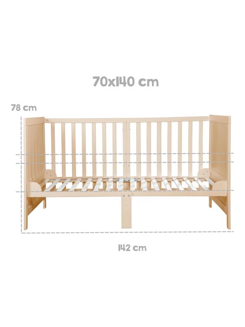Cuna evolutiva convertible en cama infantil hasta 7 años - Altura ajustable - 'ROBA Easy Sleep' - Kiabi Cuna evolutiva convertible en cama infantil hasta 7 años - Altura ajustable - 'ROBA Easy Sleep' - Kiabi