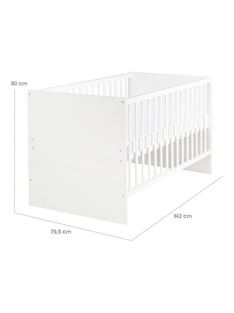 Cuna evolutiva convertible en cama infantil hasta 7 años - 'Roba anton' Blanco - Kiabi