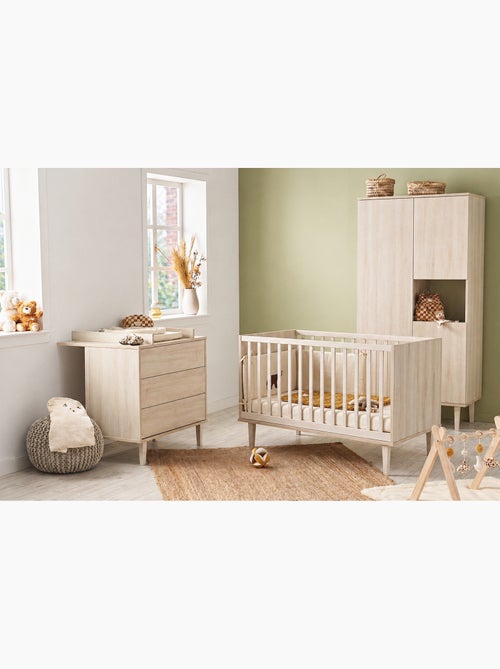 Cuna evolutiva de 70 x 140 cm con patas - Little Big Bed de madera con acabado en haya - SAUTHON - Kiabi