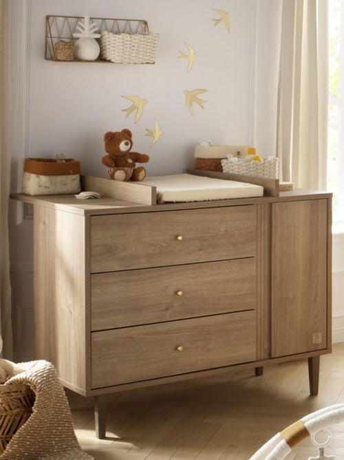 Cuna evolutiva Mokka, Cama evolutiva 140x70 y cómoda - Chêne - SAUTHON - Kiabi