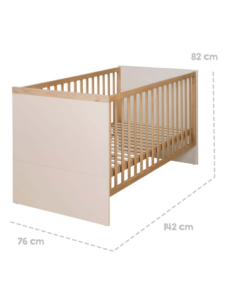 Cuna evolutiva transformable en cama junior 'Roba jil' Beige concha - Kiabi
