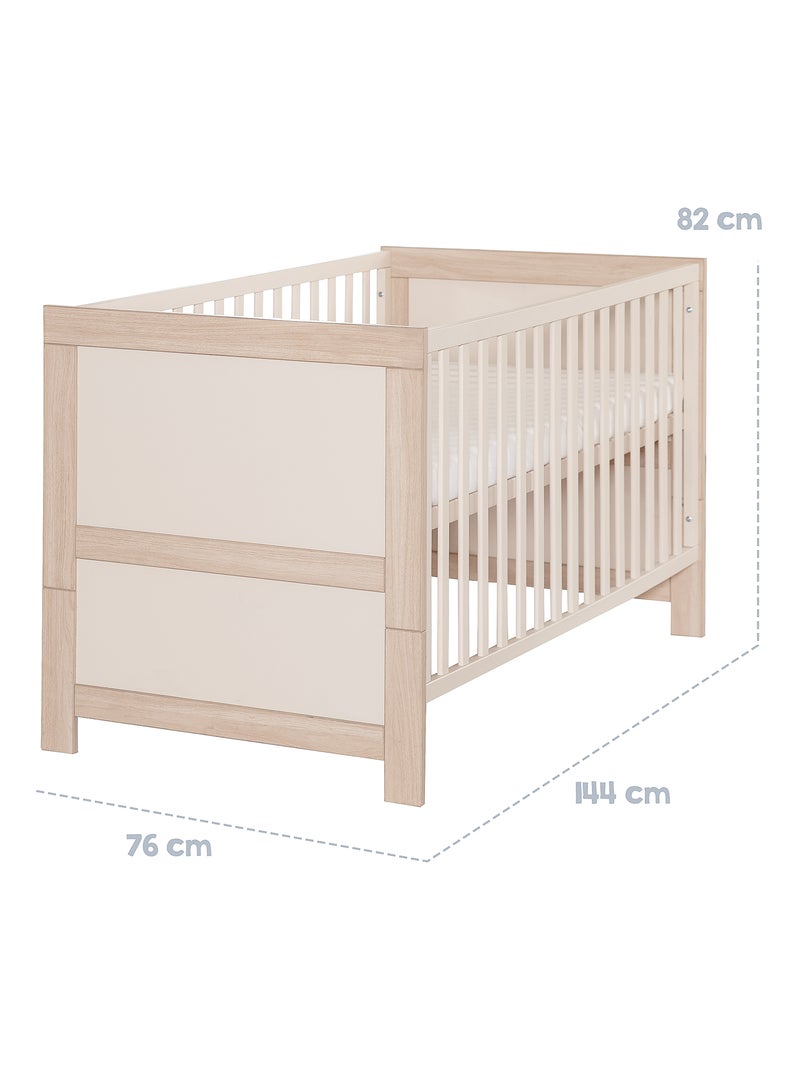 Cuna evolutiva transformable en cama junior 'Roba Momo' Beige concha - Kiabi