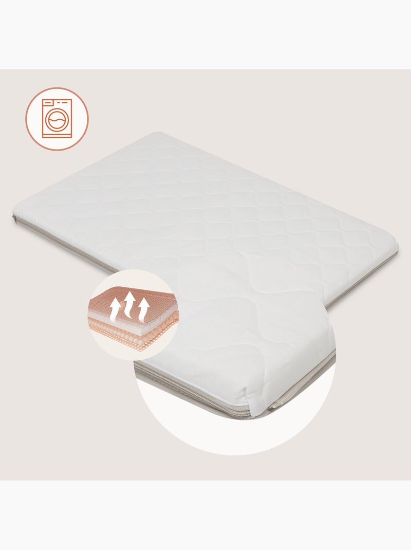 Cuna plegable 2 en 1 LIONELO Mila - Ultraligera - Cuna para bebé - Colchón de 4 cm - Bolsa incluida Beige arena - Kiabi