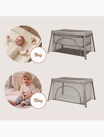 Cuna plegable 2 en 1 LIONELO Mila - Ultraligera - Cuna para bebé - Colchón de 4 cm - Bolsa incluida