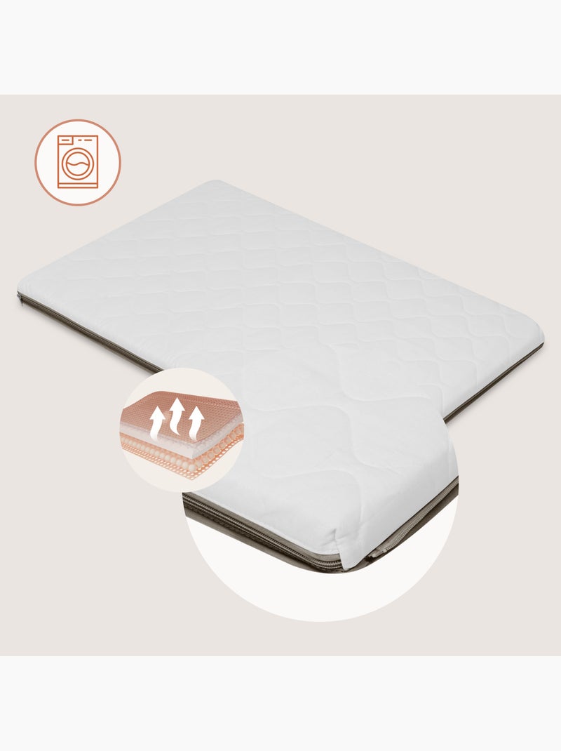 Cuna plegable 2 en 1 LIONELO Mila - Ultraligera - Cuna para bebé - Colchón de 4 cm - Bolsa incluida Beige - Kiabi