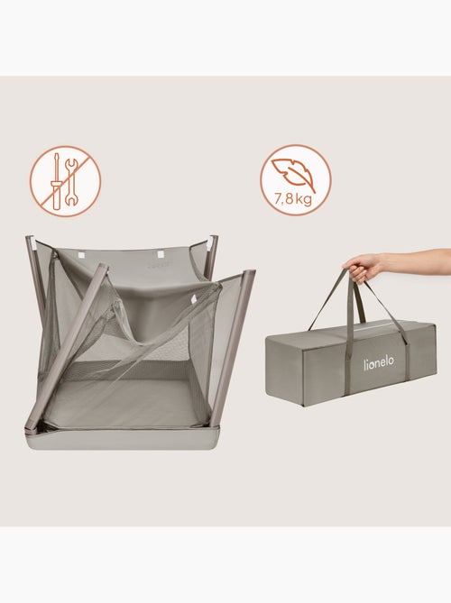 Cuna plegable 2 en 1 LIONELO Mila - Ultraligera - Cuna para bebé - Colchón de 4 cm - Bolsa incluida - Kiabi Cuna plegable 2 en 1 LIONELO Mila - Ultraligera - Cuna para bebé - Colchón de 4 cm - Bolsa incluida - Kiabi