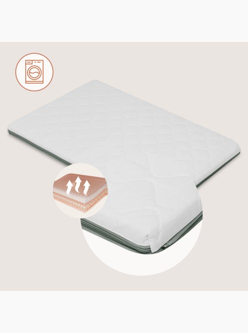 Cuna plegable 2 en 1 LIONELO Mila - Ultraligera - Cuna para bebé - Colchón de 4 cm - Bolsa incluida - Kiabi Cuna plegable 2 en 1 LIONELO Mila - Ultraligera - Cuna para bebé - Colchón de 4 cm - Bolsa incluida - Kiabi