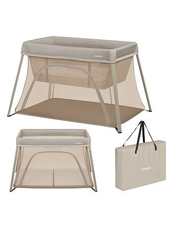 Cuna plegable 3 en 1 LIONELO Alice - Ultraligera - Cuna - Parque infantil - Colchón de 3 cm