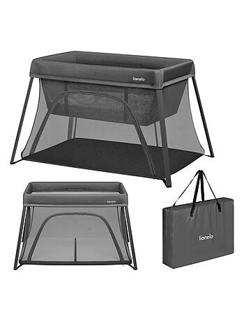 Cuna plegable 3 en 1 LIONELO Alice - Ultraligera - Cuna - Parque infantil - Colchón de 3 cm