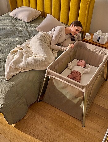 Cuna plegable 3 en 1 LIONELO Alice - Ultraligera - Cuna - Parque infantil - Colchón de 3 cm